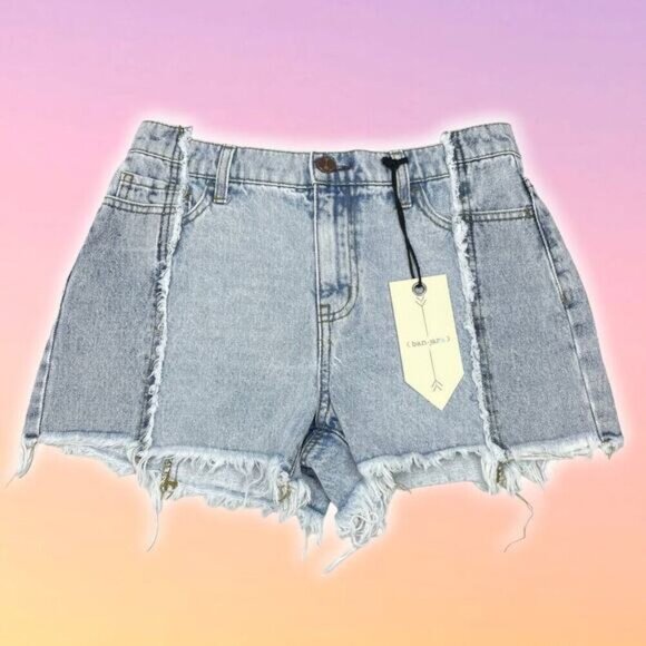 NWT BANJARA High Rise Denim Shorts Sz 3 / 25 Frayed Hem - Picture 1 of 5